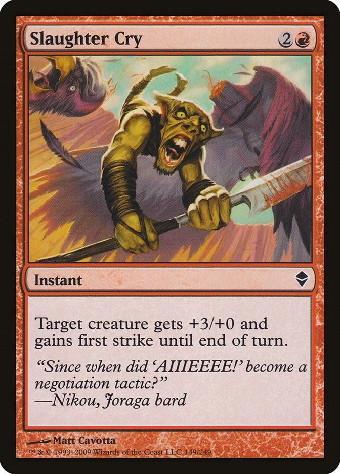 Image for Slaughter Cry (Zendikar) (149) - Magic: The Gathering
