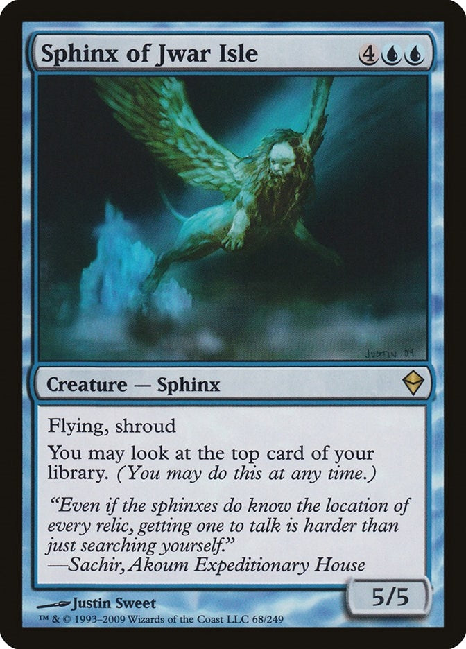 Image for Sphinx of Jwar Isle (Zendikar) (68) - Magic: The Gathering