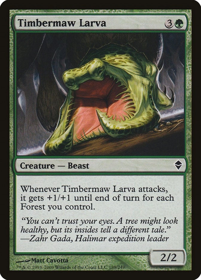 Image for Timbermaw Larva (Zendikar) (189) - Magic: The Gathering