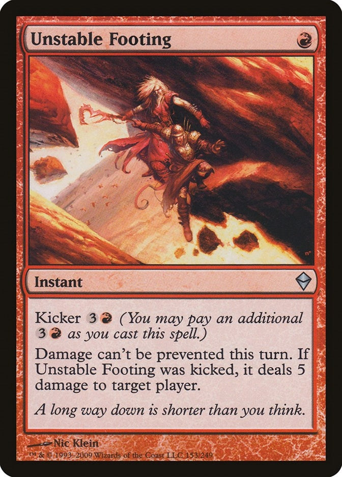 Image for Unstable Footing (Zendikar) (153) - Magic: The Gathering