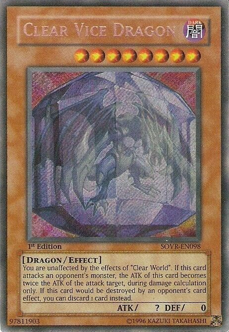 Image for Clear Vice Dragon (Stardust Overdrive) (SOVR-EN098) - YuGiOh