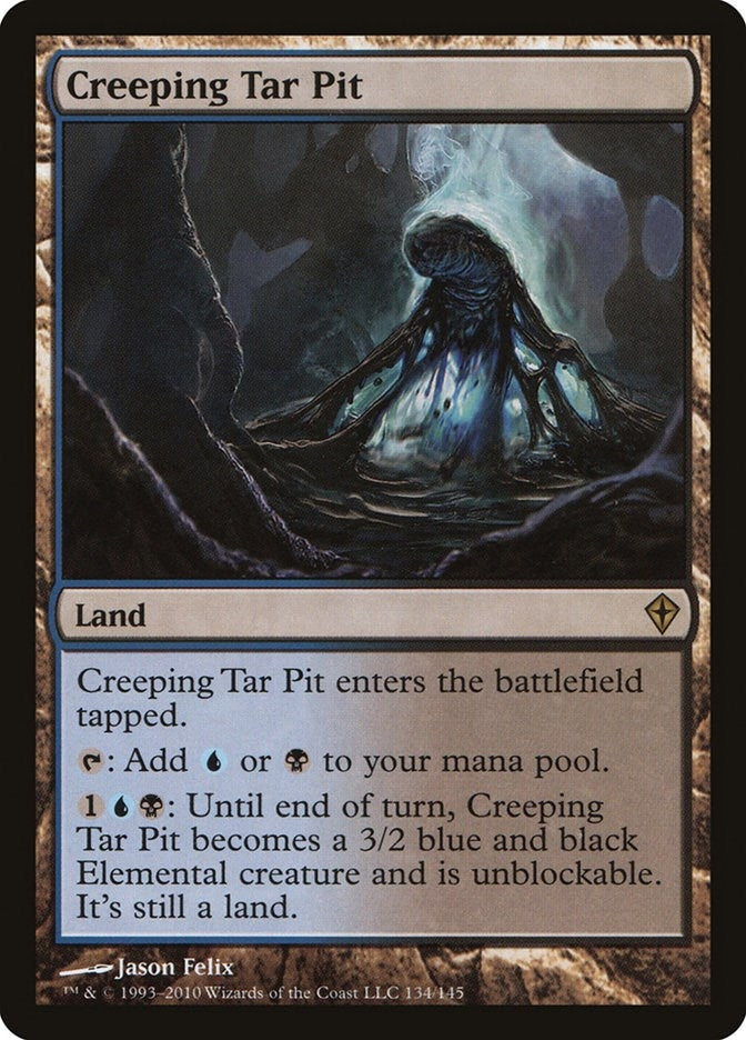 Image for Creeping Tar Pit (Worldwake) (134) - Magic: The Gathering