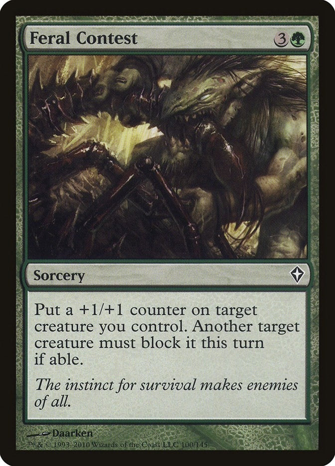 Image for Feral Contest (Worldwake) (100) - Magic: The Gathering