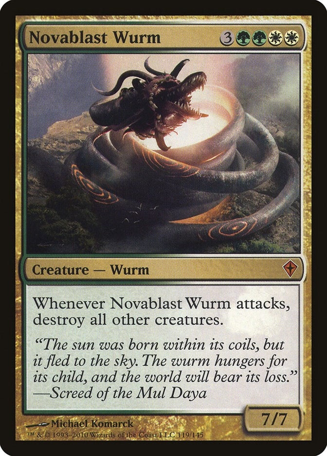 Image for Novablast Wurm (Worldwake) (119) - Magic: The Gathering