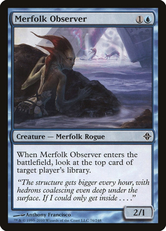 Image for Merfolk Observer (Rise of the Eldrazi) (76) - Magic: The Gathering