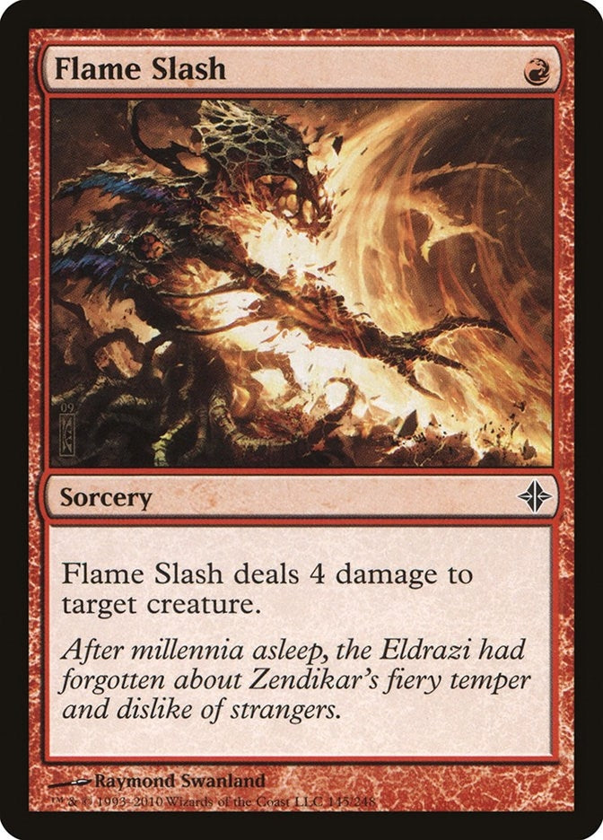Image for Flame Slash (Rise of the Eldrazi) (145) - Magic: The Gathering