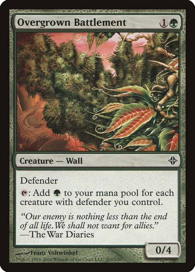 Image for Overgrown Battlement (Rise of the Eldrazi) (203) - Magic: The Gathering