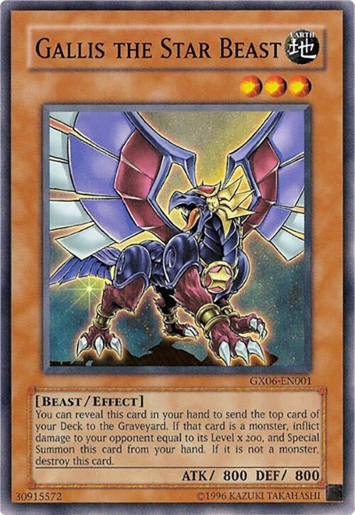 Image for Gallis the Star Beast (Yu-Gi-Oh! GX Tag Force Promotional Cards) (GX06-EN001) - YuGiOh