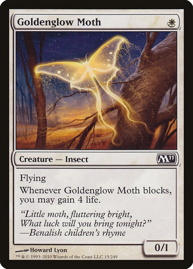 Image for Goldenglow Moth (Magic 2011 (M11)) (15) - Magic: The Gathering