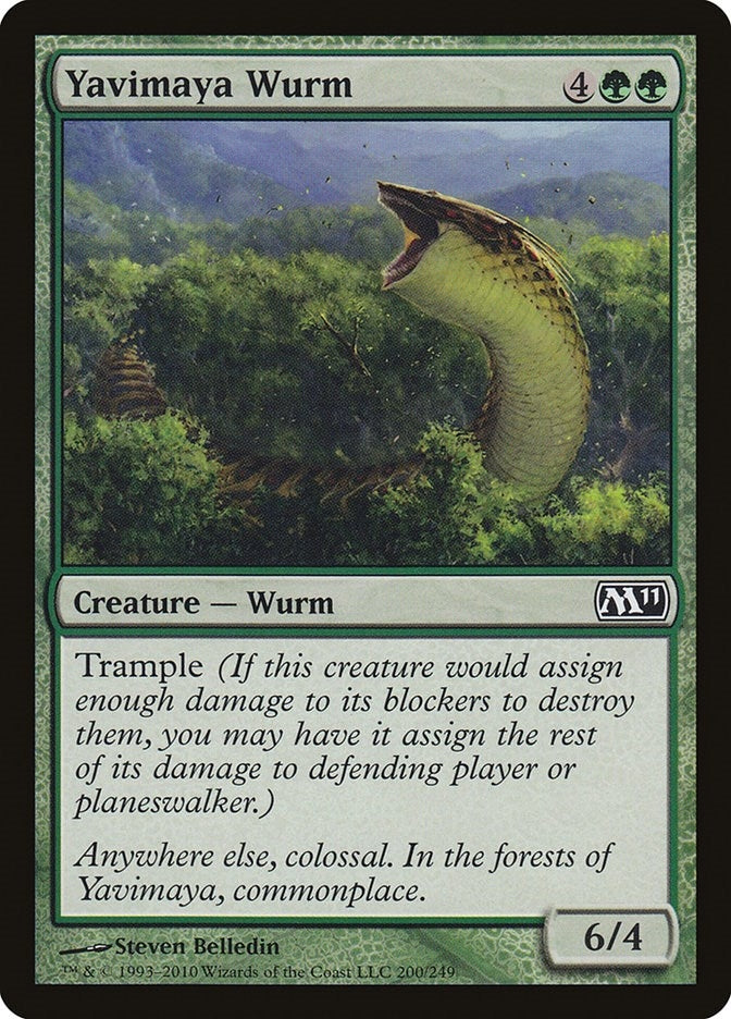 Image for Yavimaya Wurm (Magic 2011 (M11)) (200) - Magic: The Gathering