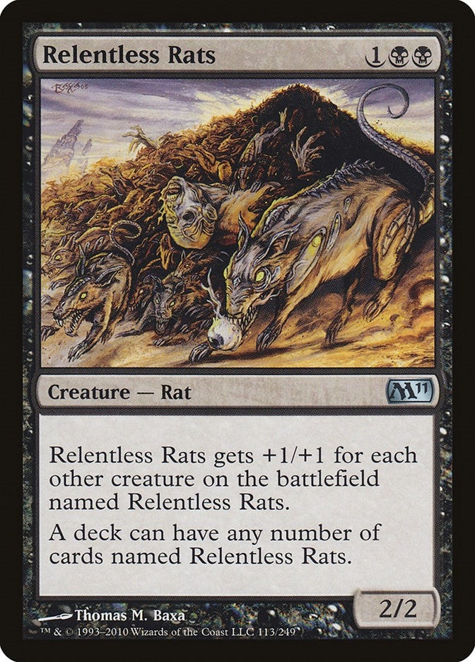 Image for Relentless Rats (Magic 2011 (M11)) (113) - Magic: The Gathering