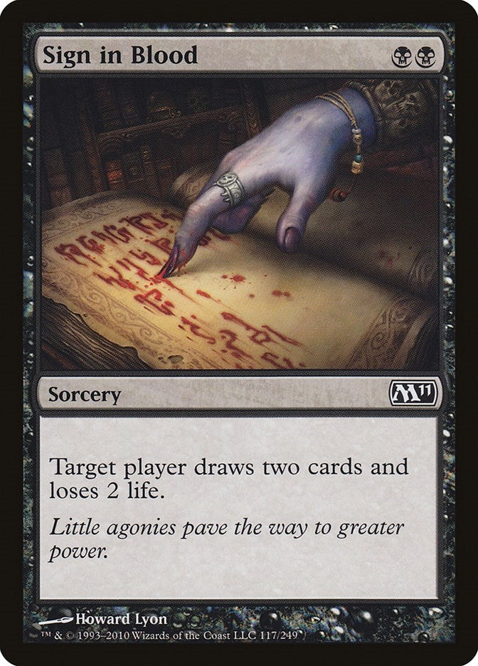 Image for Sign in Blood (Magic 2011 (M11)) (117) - Magic: The Gathering