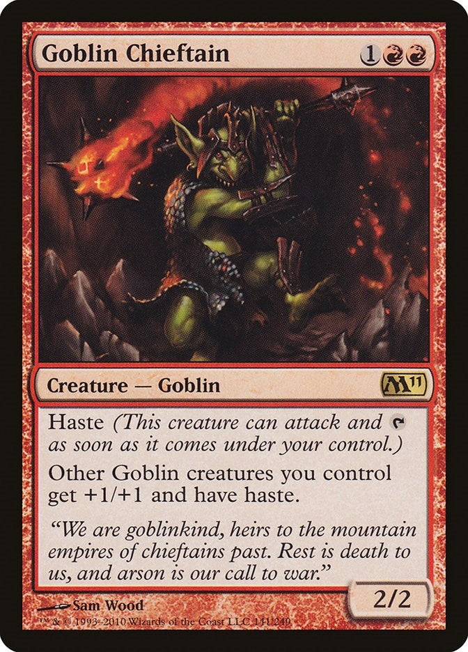 Image for Goblin Chieftain (Magic 2011 (M11)) (141) - Magic: The Gathering
