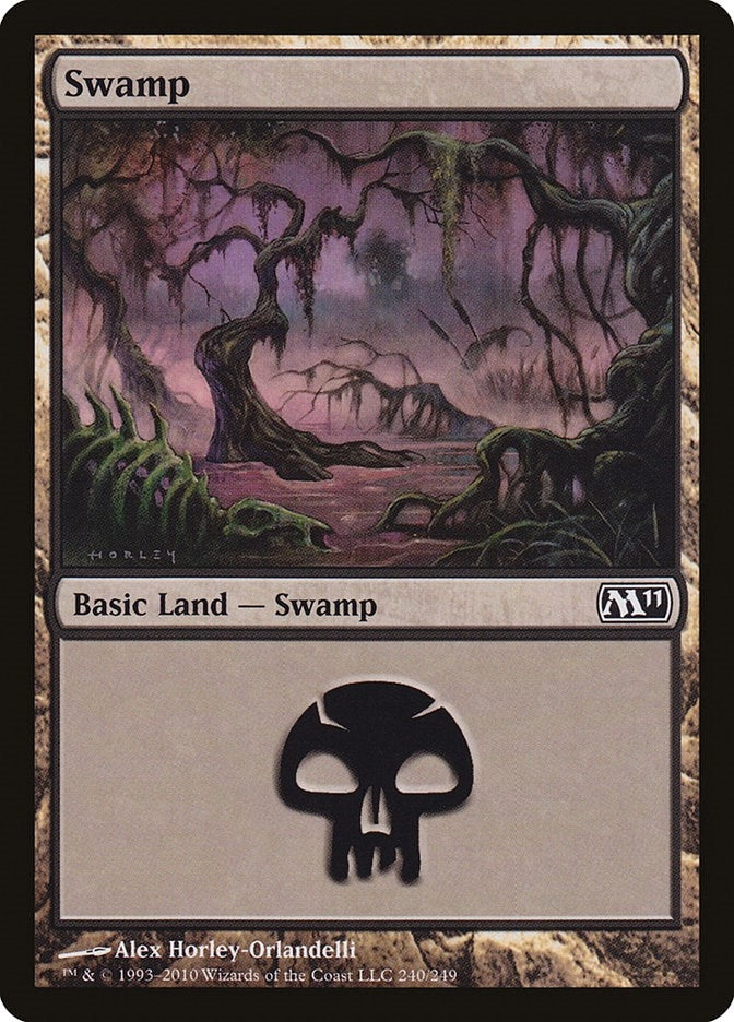 Image for Swamp (240) (Magic 2011 (M11)) (240) - Magic: The Gathering