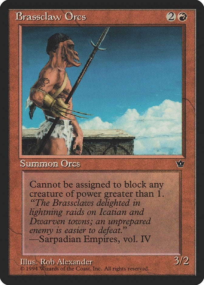 Image for Brassclaw Orcs (Alexander) (Pike) (Fallen Empires) - Magic: The Gathering