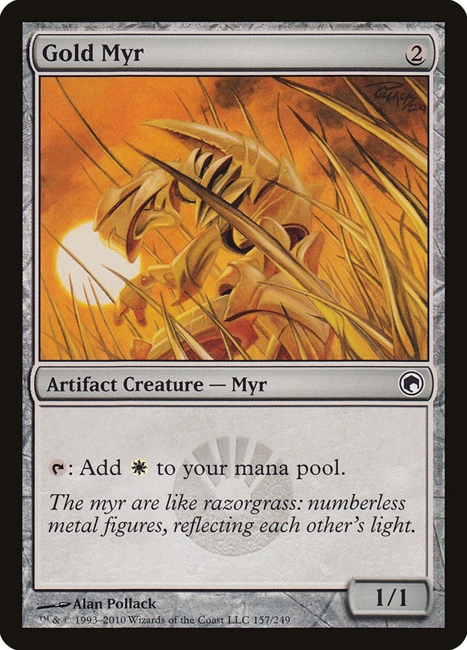 Image for Gold Myr (Scars of Mirrodin) (157) - Magic: The Gathering