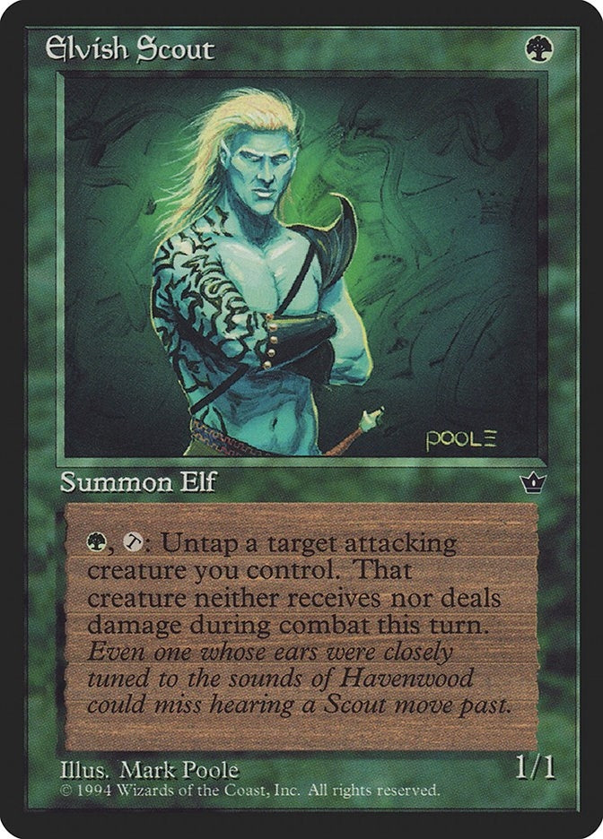 Image for Elvish Scout (Poole) (Fallen Empires) - Magic: The Gathering