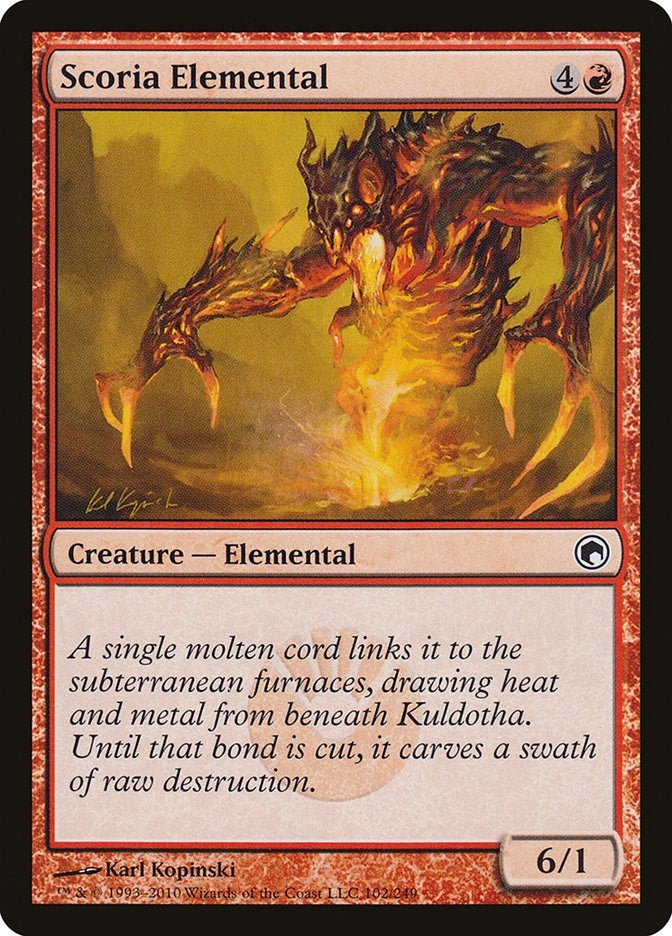Image for Scoria Elemental (Scars of Mirrodin) (102) - Magic: The Gathering