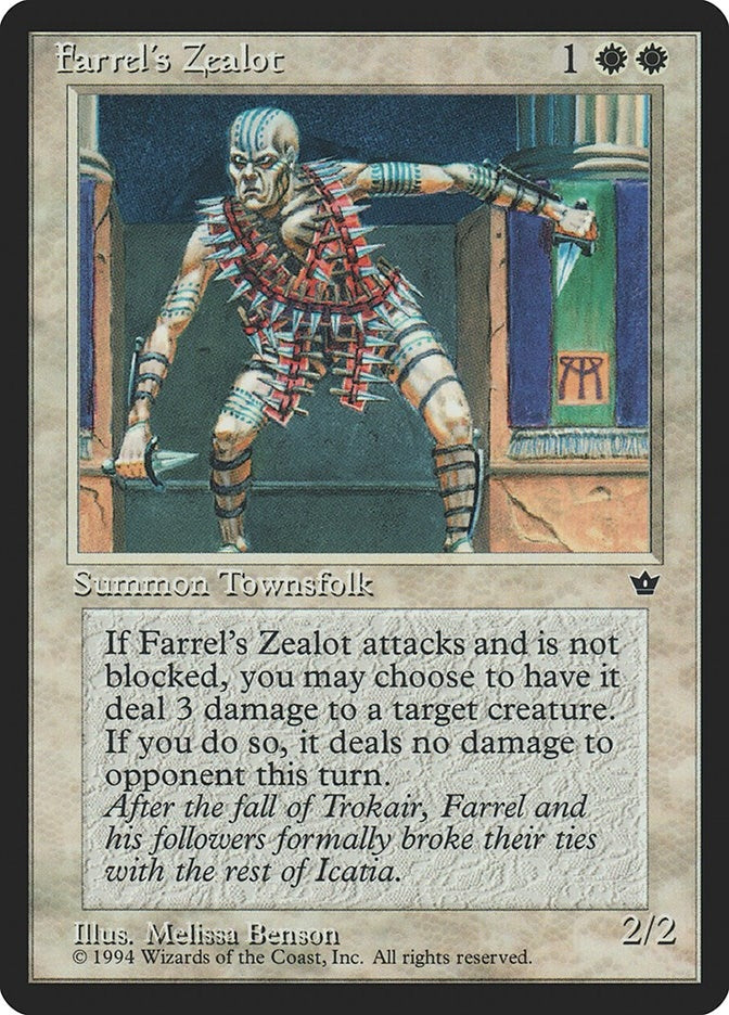 Image for Farrel's Zealot (Benson) (Fallen Empires) - Magic: The Gathering