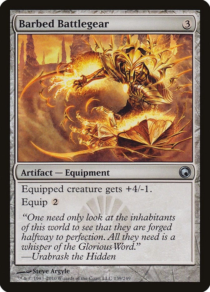 Image for Barbed Battlegear (Scars of Mirrodin) (139) - Magic: The Gathering