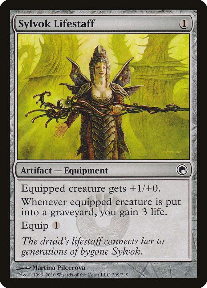 Image for Sylvok Lifestaff (Scars of Mirrodin) (209) - Magic: The Gathering