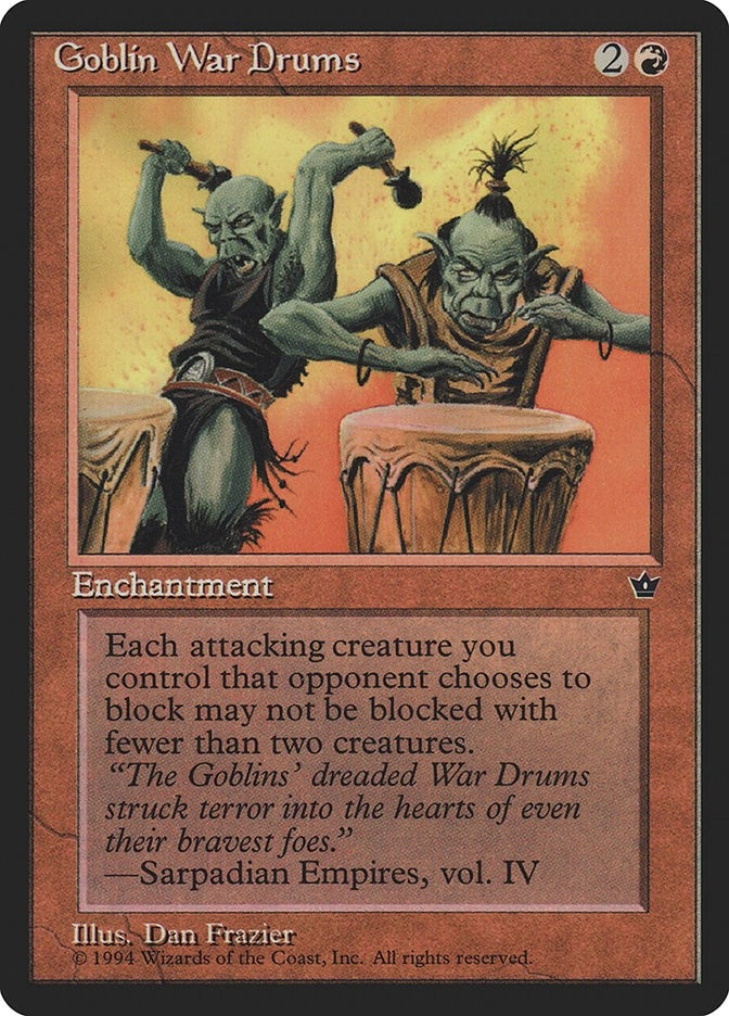 Image for Goblin War Drums (Frazier) (Fallen Empires) - Magic: The Gathering