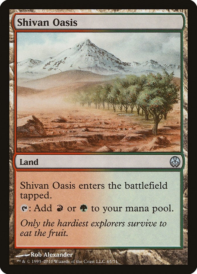 Image for Shivan Oasis (Duel Decks: Phyrexia vs. the Coalition) (65) - Magic: The Gathering