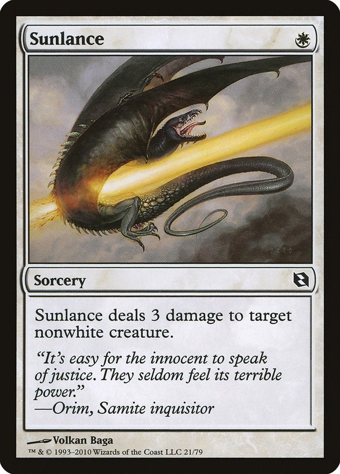 Image for Sunlance (Duel Decks: Elspeth vs. Tezzeret) (21) - Magic: The Gathering