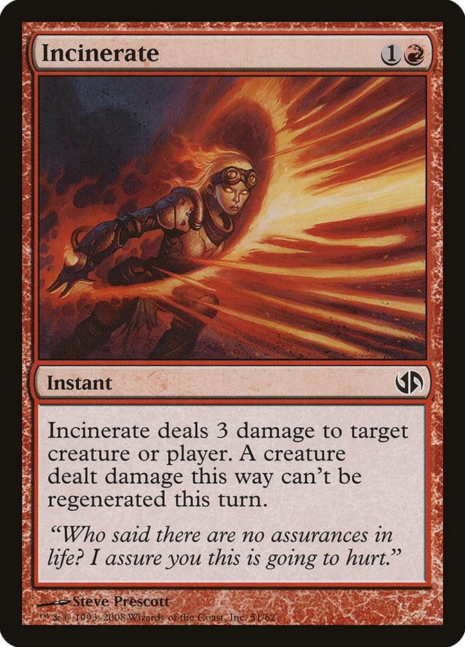 Image for Incinerate (Duel Decks: Jace vs. Chandra) (51) - Magic: The Gathering