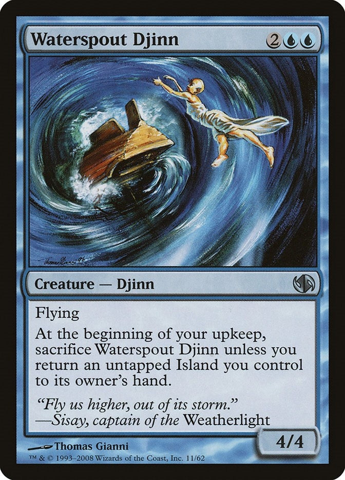Image for Waterspout Djinn (Duel Decks: Jace vs. Chandra) (11) - Magic: The Gathering