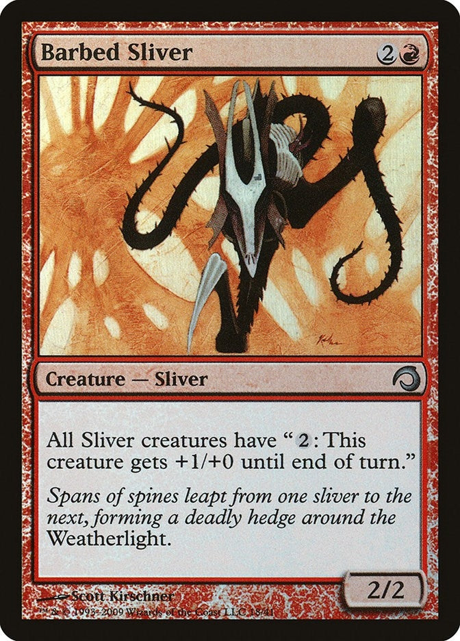 Image for Barbed Sliver (Premium Deck Series: Slivers) (18) - Magic: The Gathering