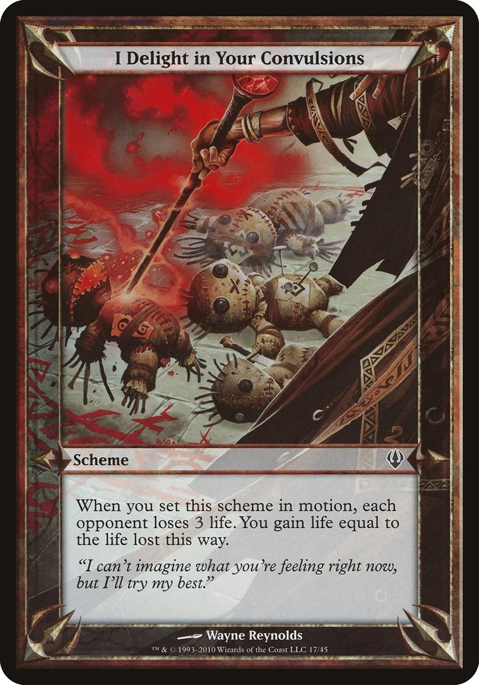 Image for I Delight in Your Convulsions (Archenemy) (Oversize Cards) - Magic: The Gathering