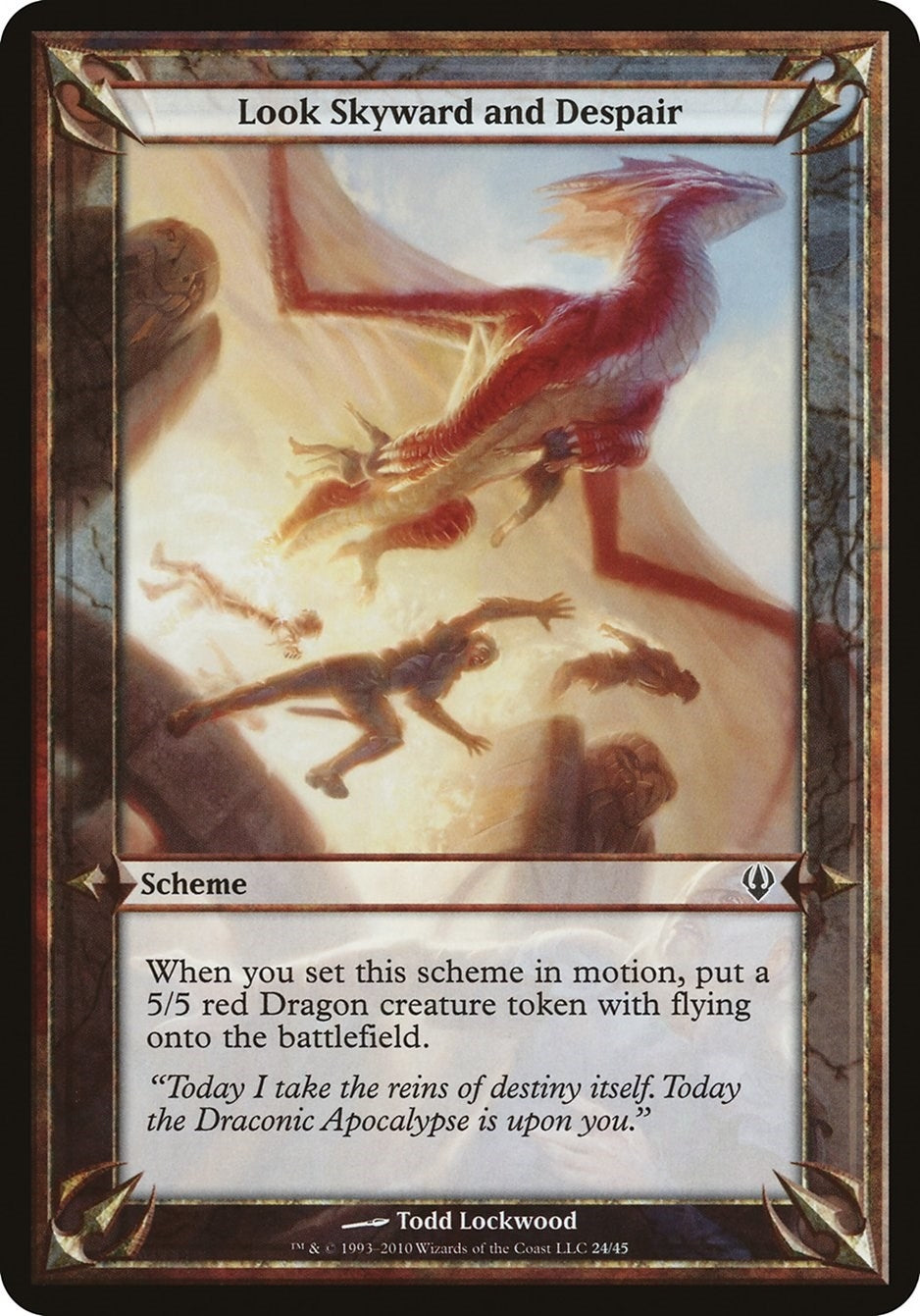 Image for Look Skyward and Despair (Archenemy) (Oversize Cards) - Magic: The Gathering