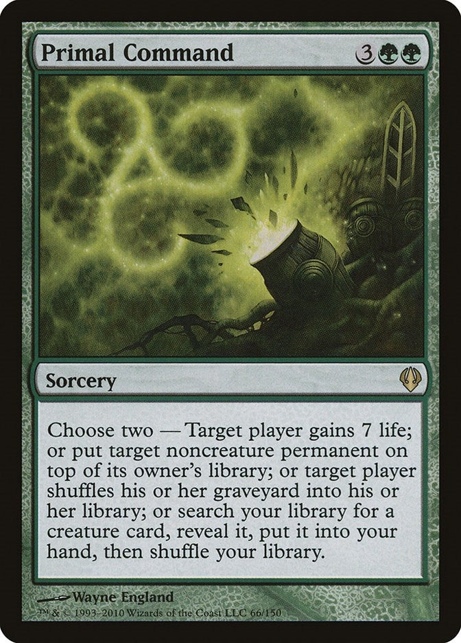 Image for Primal Command (Archenemy) (66) - Magic: The Gathering