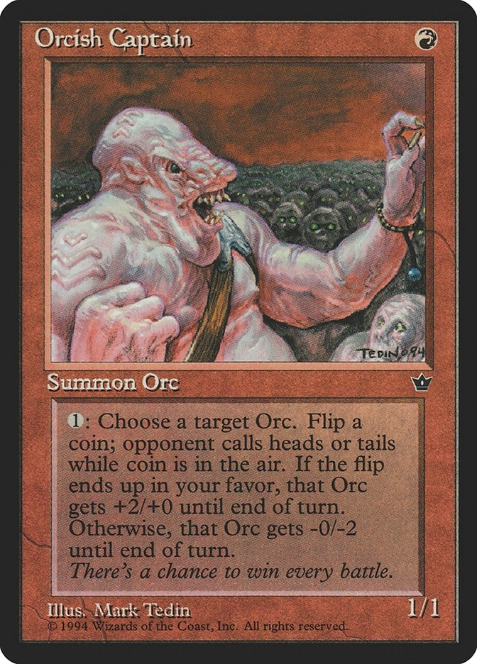 Image for Orcish Captain (Fallen Empires) - Magic: The Gathering