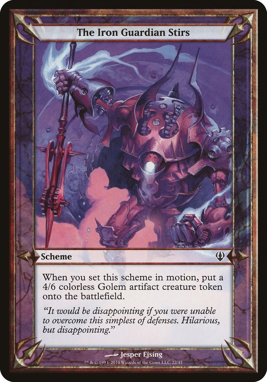 Image for The Iron Guardian Stirs (Archenemy) (Oversize Cards) - Magic: The Gathering