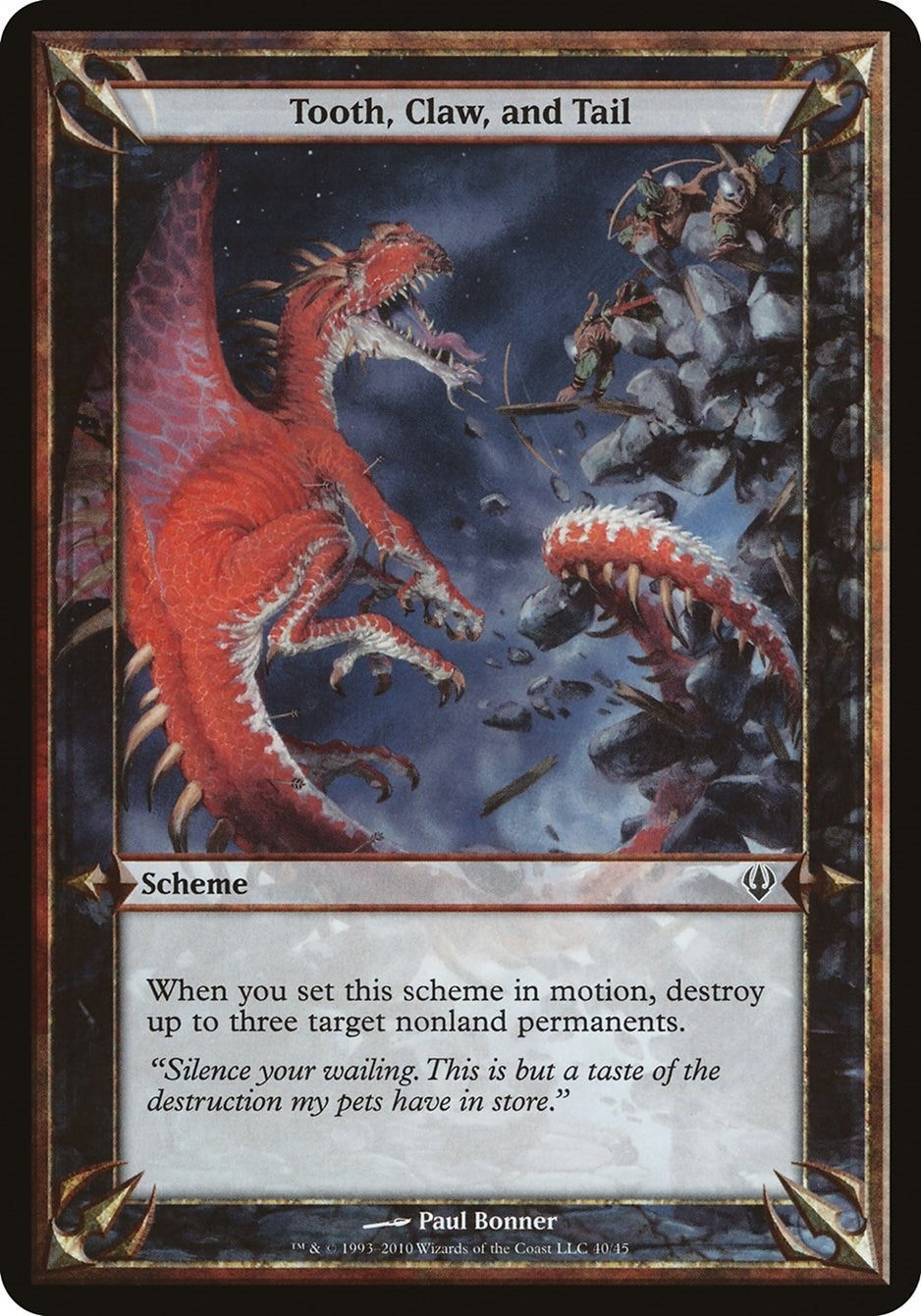Image for Tooth, Claw, and Tail (Archenemy) (Oversize Cards) - Magic: The Gathering