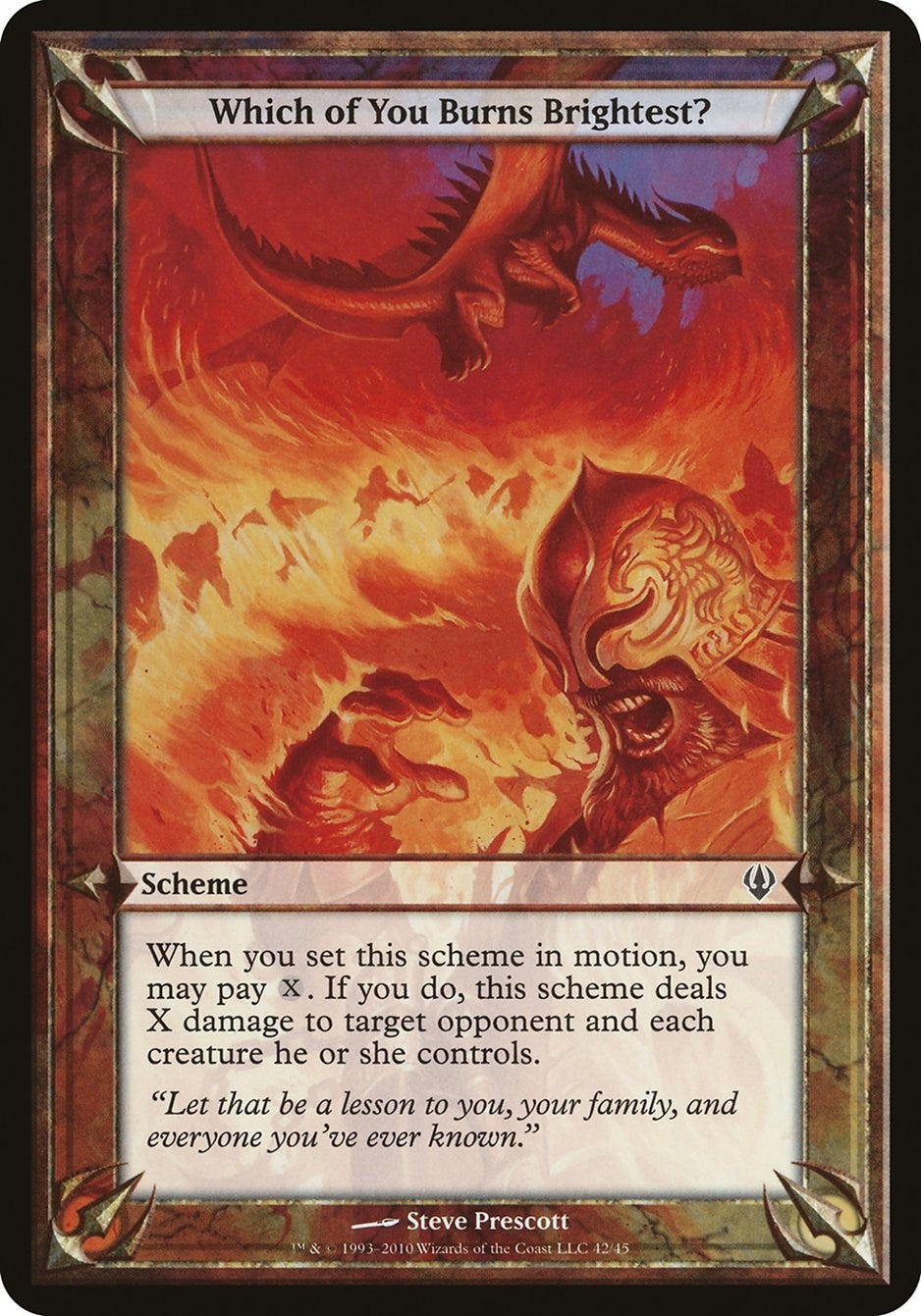 Image for Which of You Burns Brightest? (Archenemy) (Oversize Cards) - Magic: The Gathering