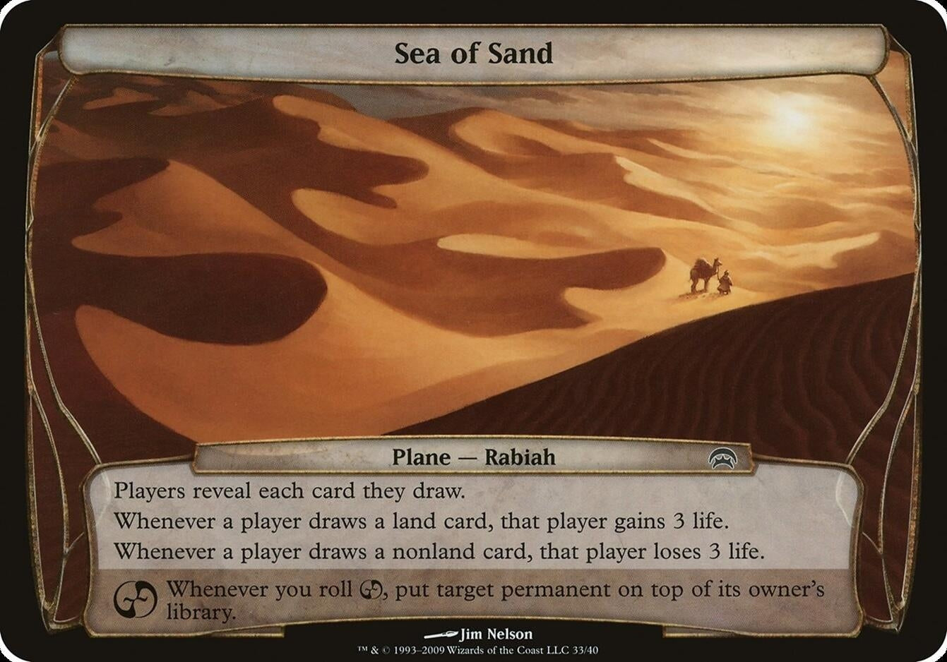 Image for Sea of Sand (Planechase) (Oversize Cards) - Magic: The Gathering