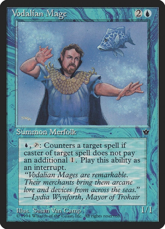 Image for Vodalian Mage (Van Camp) (Fallen Empires) - Magic: The Gathering