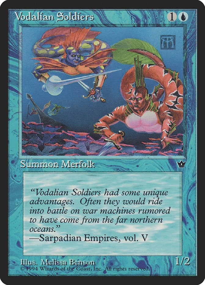 Image for Vodalian Soldiers (Benson) (Fallen Empires) - Magic: The Gathering