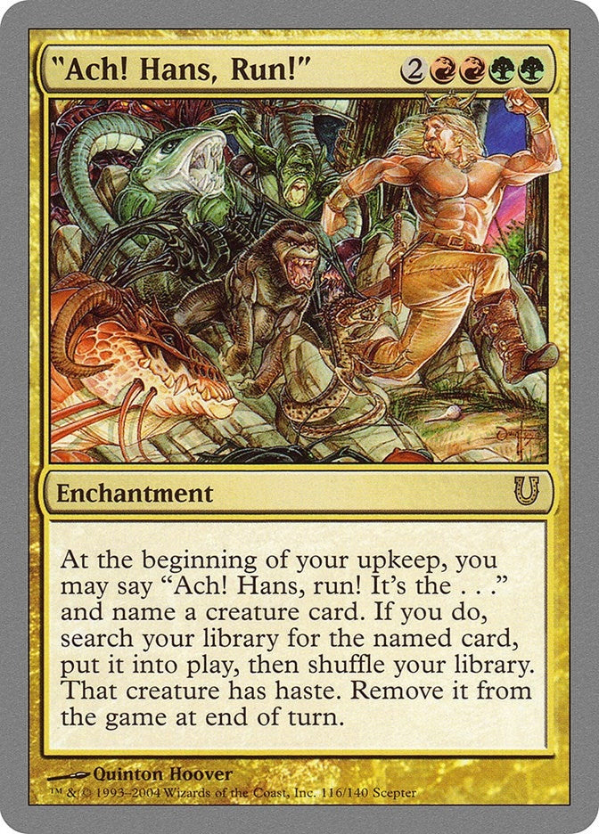 Image for "Ach! Hans, Run!" (Unhinged) (116) - Magic: The Gathering