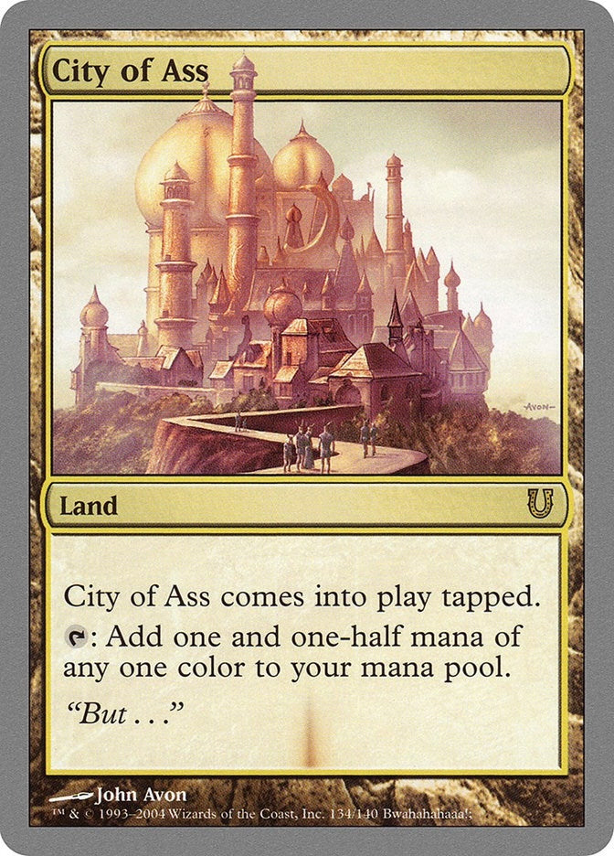 Image for City of Ass (Unhinged) (134) - Magic: The Gathering