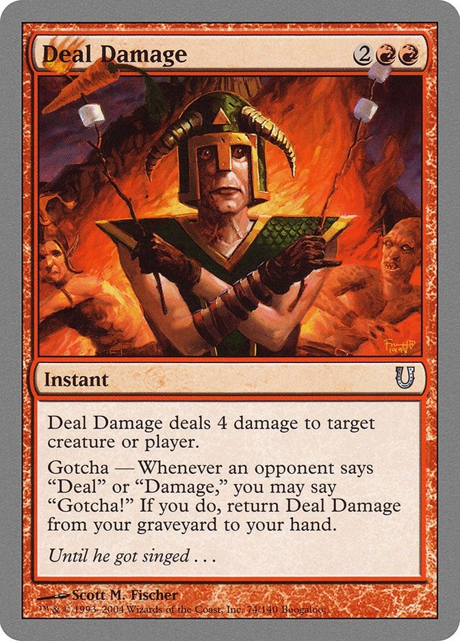 Image for Deal Damage (Unhinged) (74) - Magic: The Gathering
