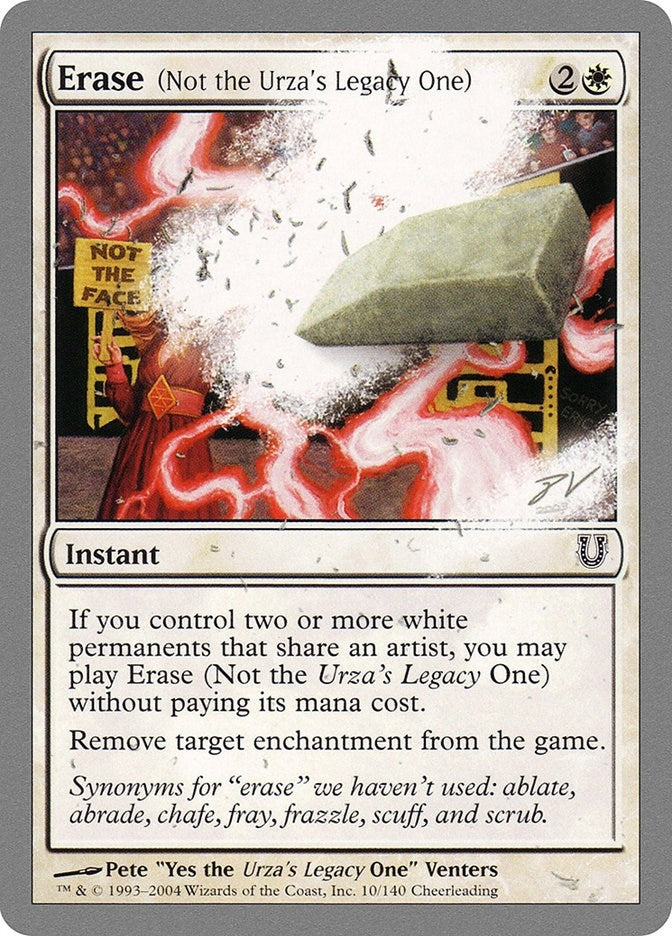 Image for Erase (Not the Urza's Legacy One) (Unhinged) (10) - Magic: The Gathering
