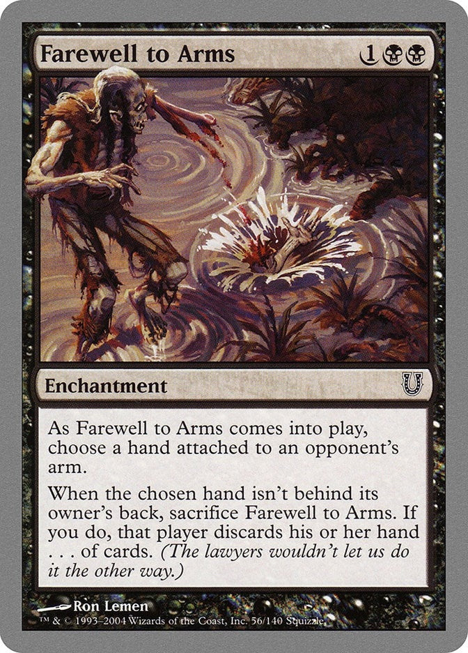 Image for Farewell to Arms (Unhinged) (56) - Magic: The Gathering