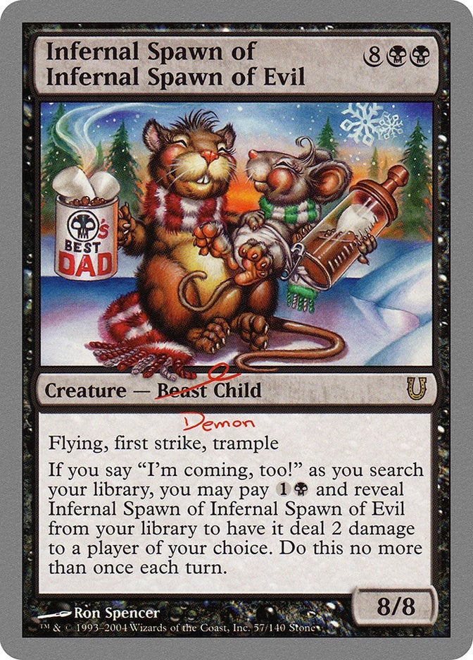 Image for Infernal Spawn of Infernal Spawn of Evil (Unhinged) (57) - Magic: The Gathering