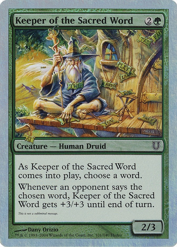 Image for Keeper of the Sacred Word (Unhinged) (101) - Magic: The Gathering