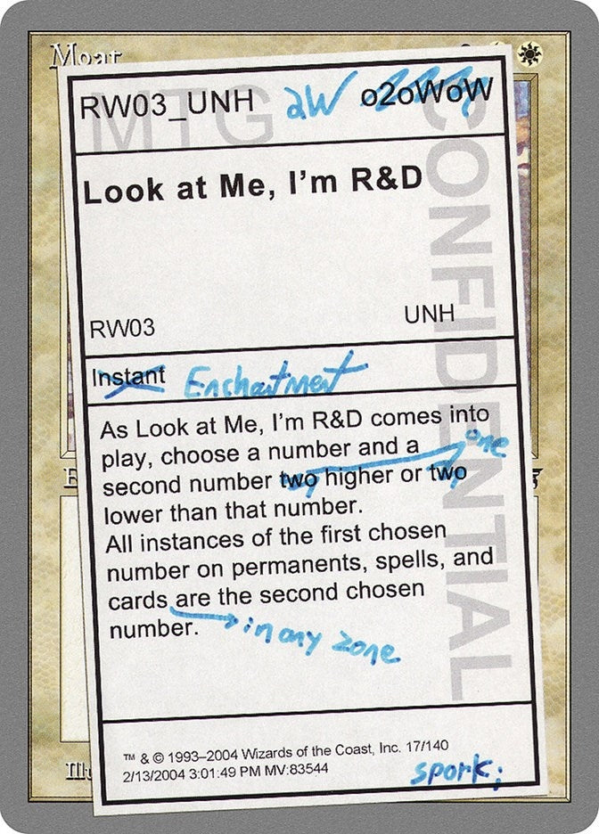 Image for Look at Me, I'm R&D (Unhinged) (17) - Magic: The Gathering