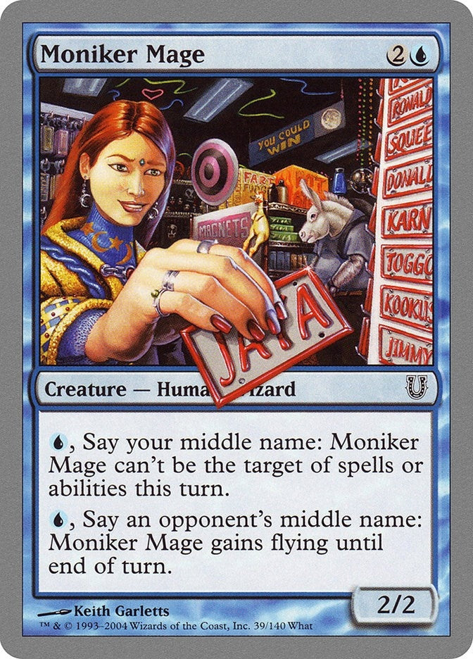 Image for Moniker Mage (Unhinged) (39) - Magic: The Gathering